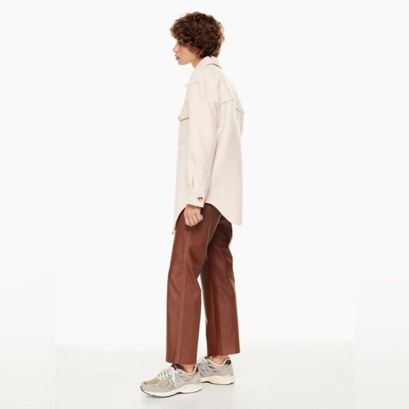 NWOT Aritzia Wilfred Free Ganna Shacket in Heather Bone - Picture 1 of 13